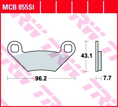 Тормозные колодки для мотоциклов Lucas TRW MCB855SI