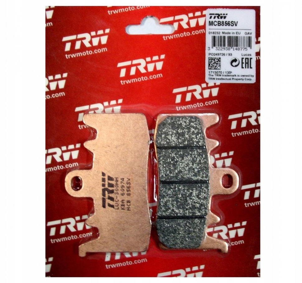 Тормозные колодки для мотоциклов Lucas TRW MCB856SV