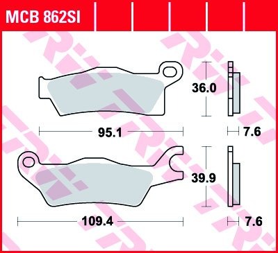 Тормозные колодки Lucas TRW MCB862SI