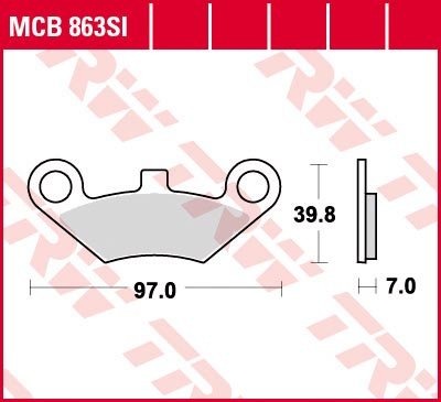 Тормозные колодки дисковые Lucas TRW - MCB863SI