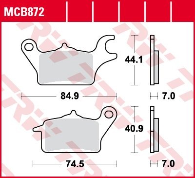 Тормозные колодки для мотоциклов Lucas TRW MCB872