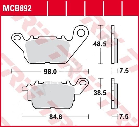 Тормозные колодки для мотоциклов Lucas TRW MCB892