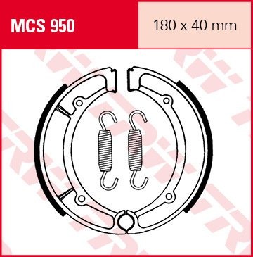 Тормозные колодки барабанные Lucas TRW – MCS950
