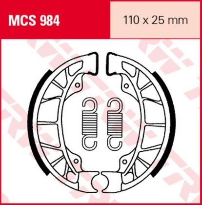 Тормозные колодки барабанные Lucas TRW – MCS984