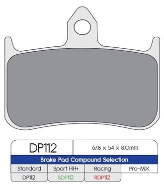 Тормозные колодки DP Brakes SDP112HH+ синтетические