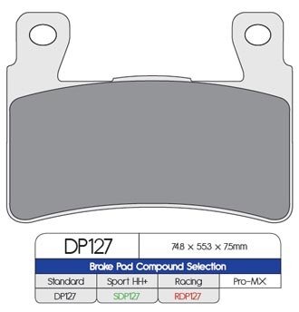 Тормозные колодки DP Brakes SDP127HH+ синтетические
