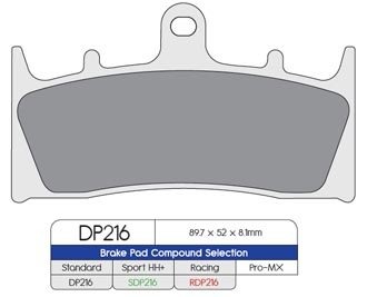 Тормозные колодки DP Brakes SDP216HH+ синтетические