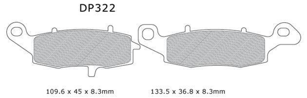 Тормозные колодки DP Brakes SDP322HH+ синтетические
