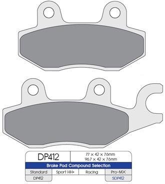 Тормозные колодки DP Brakes SDP412 синтетические