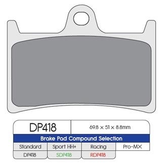 Тормозные колодки DP Brakes SDP418HH+ синтетические