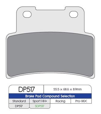 Тормозные колодки DP Brakes SDP517HH+ синтетические