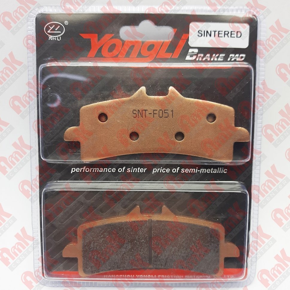 SNT-F051 Тормозные колодки дисковые мото YONGLI Sintered (FDB2260ST)