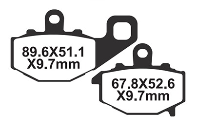 SNT-F149 Тормозные колодки дисковые мото Yongli Sintered (FDB2012ST)