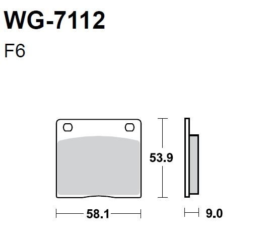 Тормозные колодки WRP WG-7112-F6 (FDB151 / FA036)