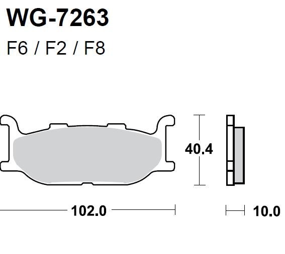 Тормозные колодки WRP WG-7263-F2 (FDB781 / FA179)