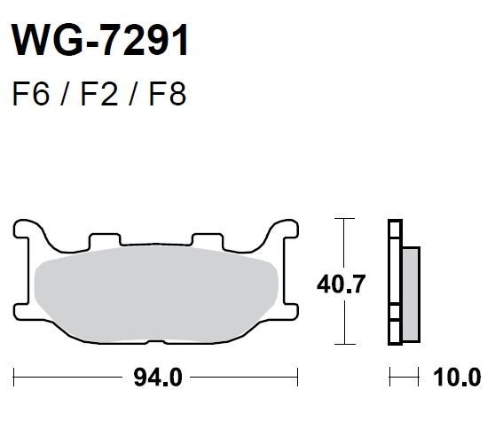 Тормозные колодки WRP WG-7291-F2 (FDB2003 / FA199)