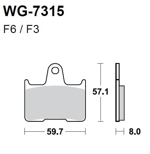 Тормозные колодки WRP WG-7315-F3 (FDB2111 / FA254)