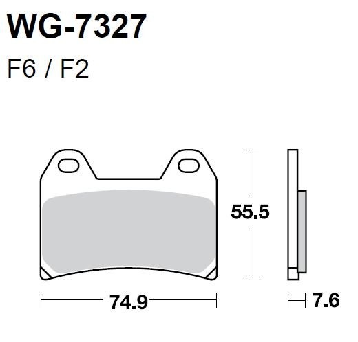 Тормозные колодки WRP WG-7327-F2 (FDB2042 / FDB2099 / FA244)