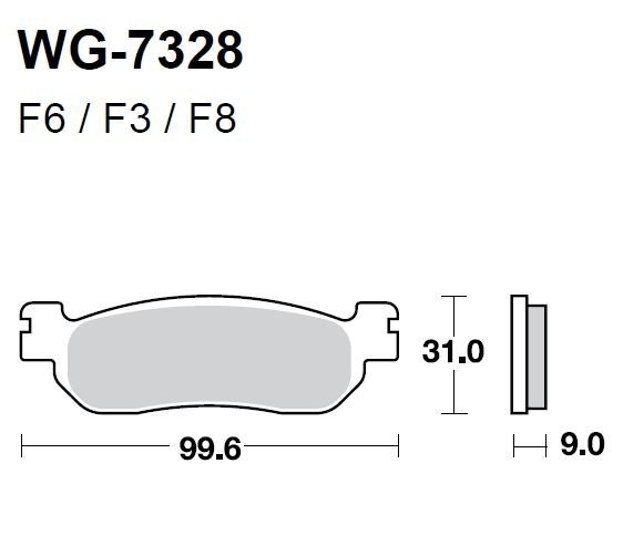 Тормозные колодки WRP WG-7328-F3 (FDB2083 / FA275)