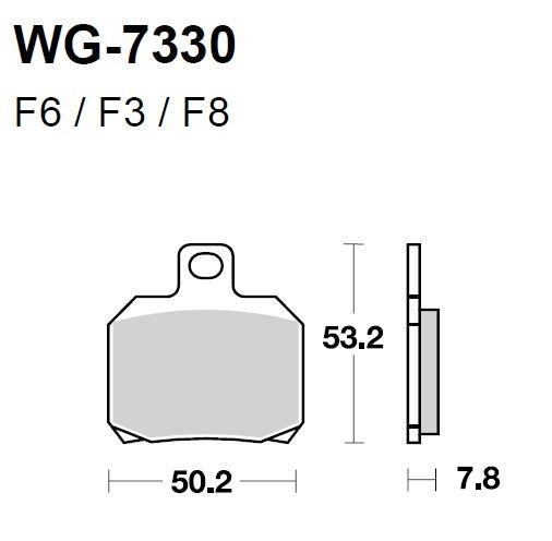 Тормозные колодки WRP WG-7330-F3 (FDB2074 / FA266)