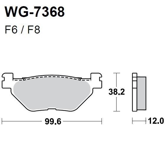 Тормозные колодки WRP WG-7368-F8 (FDB2126 / FA319)