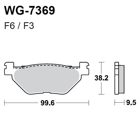 Тормозные колодки WRP WG-7369-F3 (FDB2156 / FA319)