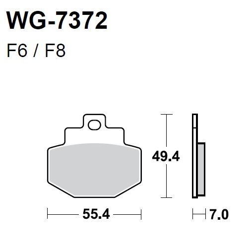 Тормозные колодки WRP WG-7372-F8 (FDB2115 / FA321)