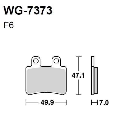 Тормозные колодки WRP WG-7373-F6 (FDB2128 / FA350)