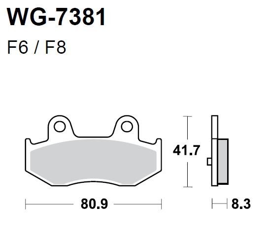Тормозные колодки WRP WG-7381-F8 (FDB2132 / FDB2086 / FA092 / FA323)
