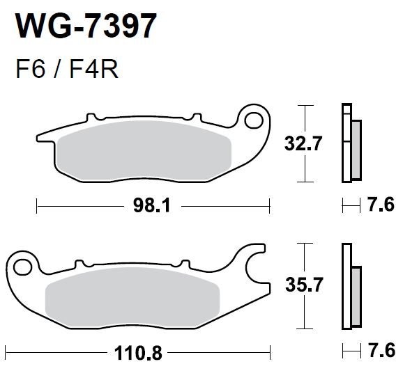 Тормозные колодки WRP WG-7397-F6 (FDB2169 / FA375)