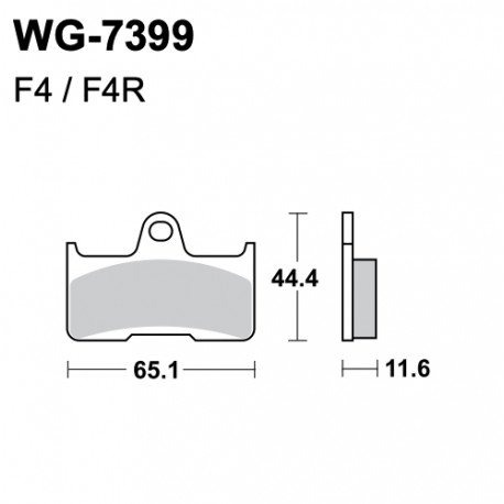 Тормозные колодки WRP WG-7399-F4 (LMP399 OR)
