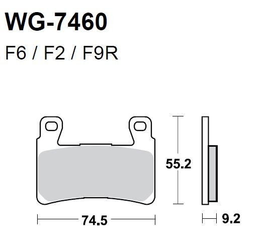 Тормозные колодки WRP WG-7460-F2 (FDB2079)