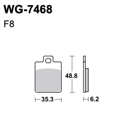 Тормозные колодки WRP WG-7468-F8 (LMP468 SM)