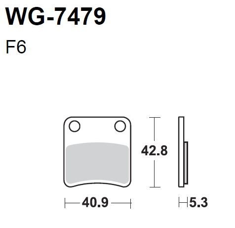Тормозные колодки WRP WG-7479-F6 (FA257/2)