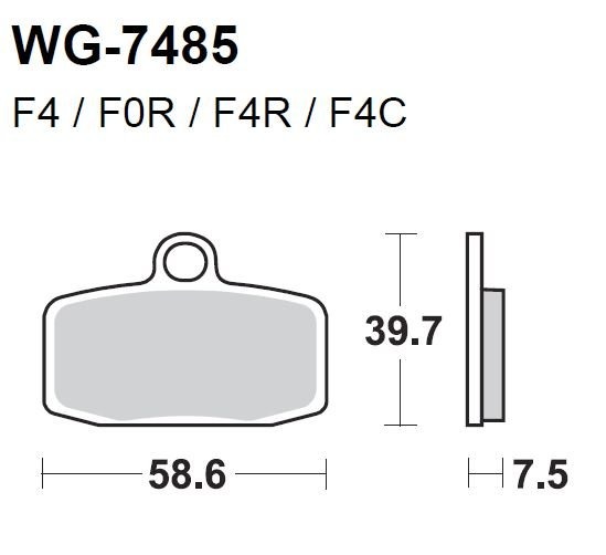Тормозные колодки WRP WG-7485-F4 (FDB2262)
