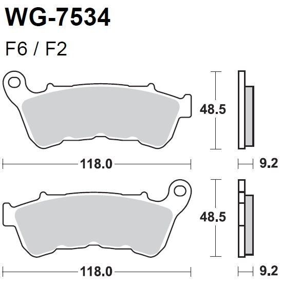 Тормозные колодки WRP WG-7534-F2 (LMP534 SFP)
