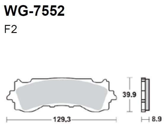 Тормозные колодки WRP WG-7552-F2 (LMP552 SFP)