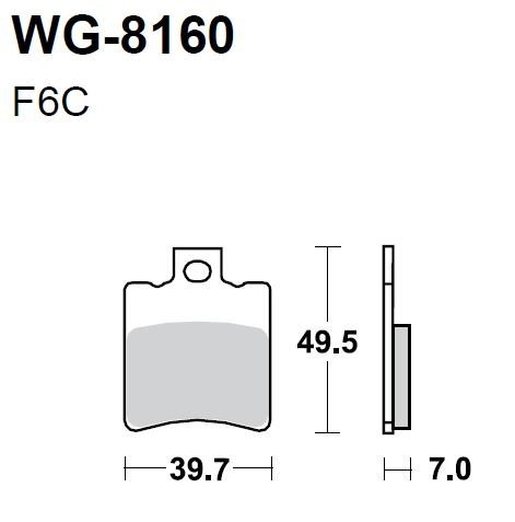 Тормозные колодки WRP WG-8160-F6C (LMP1160 SC)