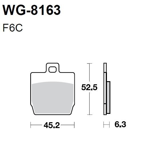 Тормозные колодки WRP WG-8163-F6C (LMP1163 SC)