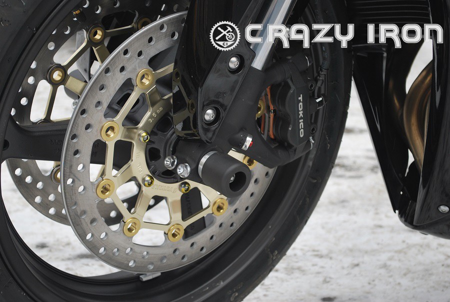 Crazy Iron Слайдеры в ось переднего колеса для Honda CBR600RR 2007-2016