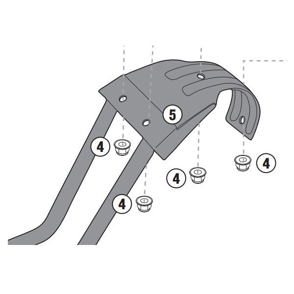 Givi RM4114KIT Крепление крыла RM01, RM02 для Kawasaki Versys 650 15-18