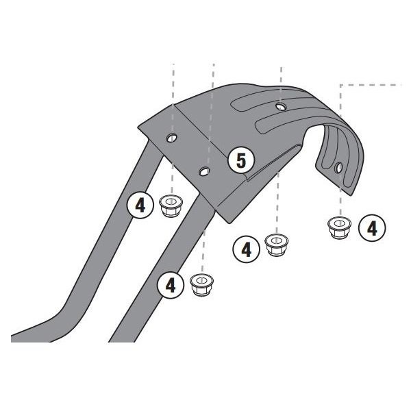 Givi RM4114KIT Крепление крыла RM01, RM02 для Kawasaki Versys 650 15-18