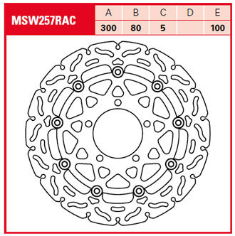 Тормозной диск для мотоциклов Lucas TRW  MSW257RAC