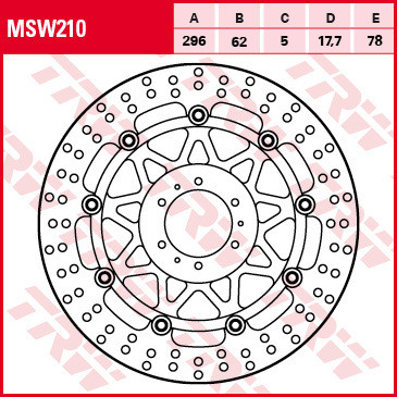 Тормозной диск для мотоциклов Lucas TRW MSW210