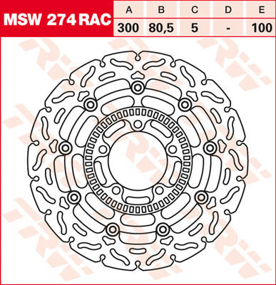 Тормозной диск для мотоциклов Lucas TRW MSW274RAC