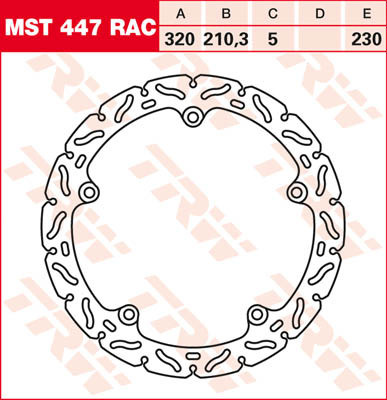 Тормозной диск для мотоциклов Lucas TRW MST447RAC