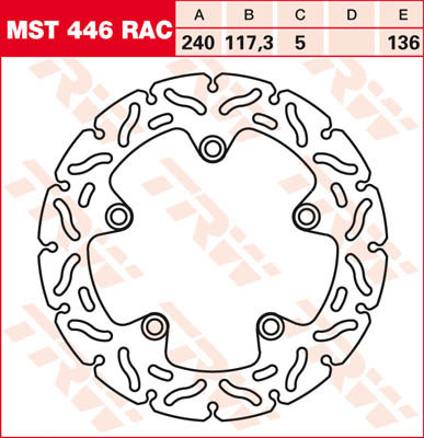 Тормозной диск для мотоциклов Lucas TRW MST446RAC