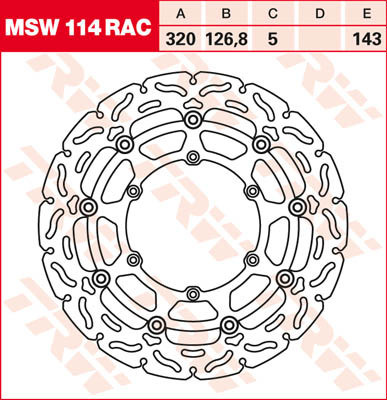 Тормозной диск для мотоциклов Lucas TRW MSW114RAC