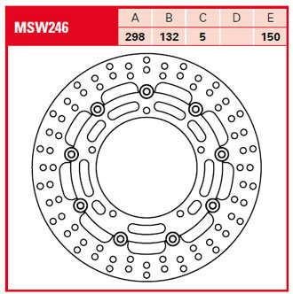 Тормозной диск для мотоциклов Lucas TRW  MSW246