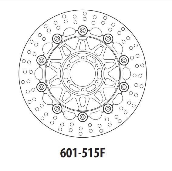 Тормозной диск передний GOLDfren 601-515F